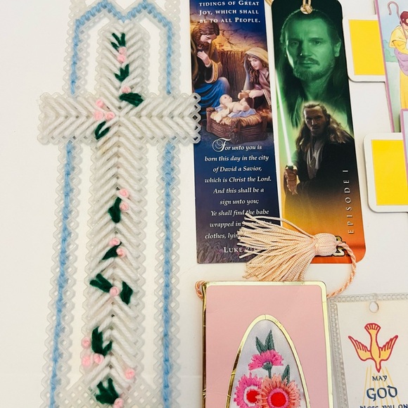 Vintage Bookmarks & Prayer Card Lot of 9 Religious Star Wars Thomas Kinkade - Picture 2 of 10